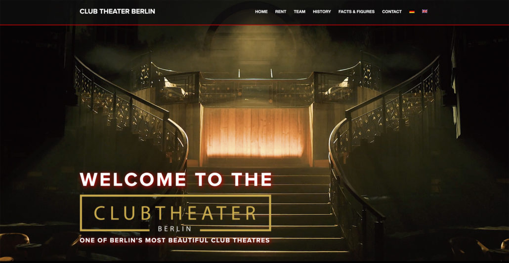Beeldloods website ontwerp homepage Medialane BV Club Theater Berlin